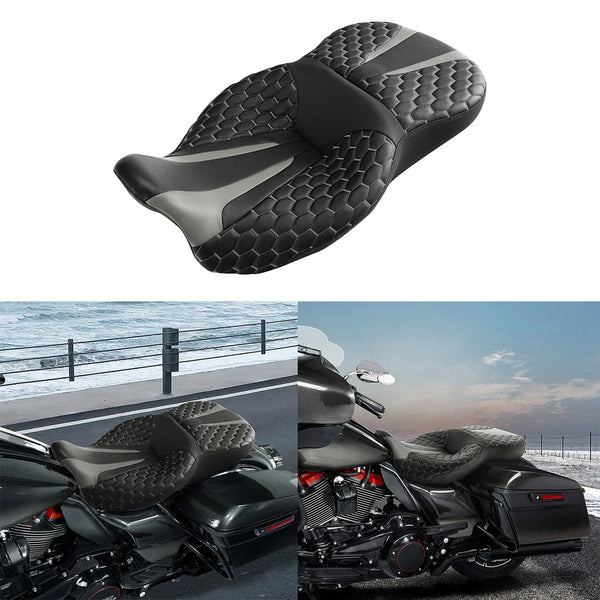 One Piece Two Up Driver Passenger Seat Fit For Harley Electra Glide Ultra 09-23