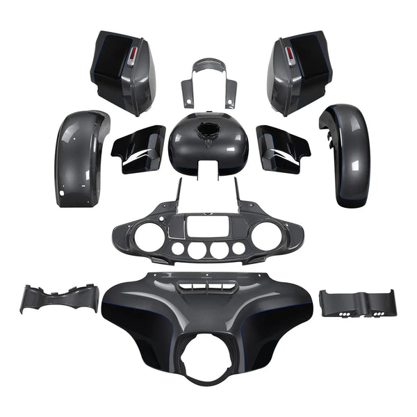 Fairings Fit For Harley Street Glide 14-23 Gauntlet Gray Metallic/Vivid Black