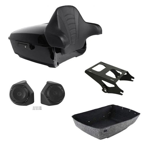 King Trunk Rack Backrest Speakers Mount Fit For Harley Street Glide 2014-2026 25