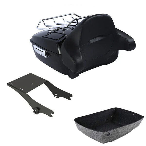 King Trunk Pad Two Up Mount Rack Fit For Harley Touring 1997-08 US