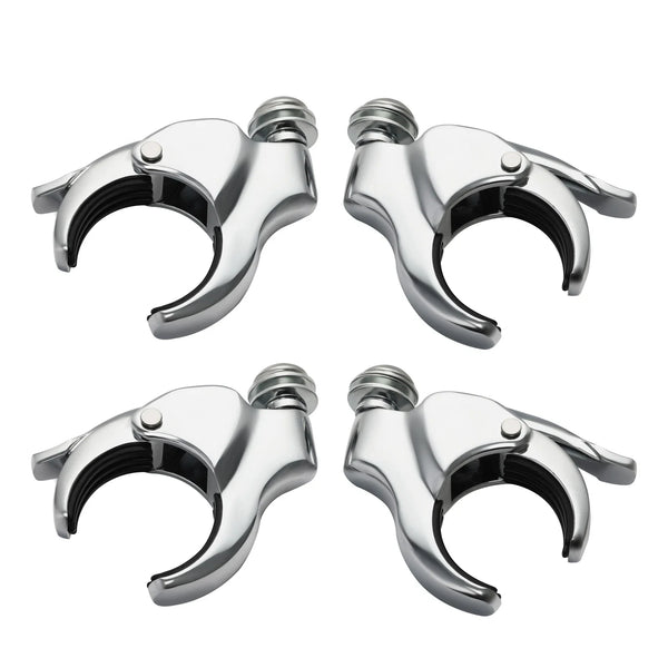 4pcs 49mm Windshield Clamps Fit For Harley Street Bob Low Rider 2018-2025 Chrome
