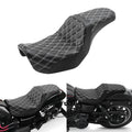 White Stitch Seat Driver & Passenger Fit For Harley Dyna Street Fat Bob 06-17