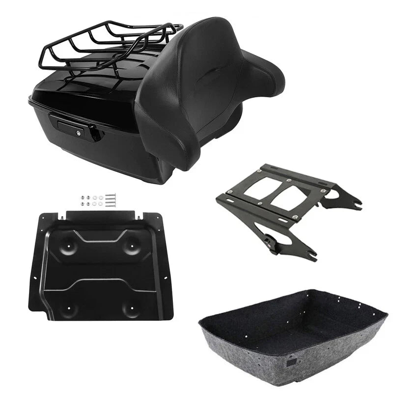 King Trunk Backrest Pad Mount Rack Base Plate Fit For Harley Road Glide 14-2026