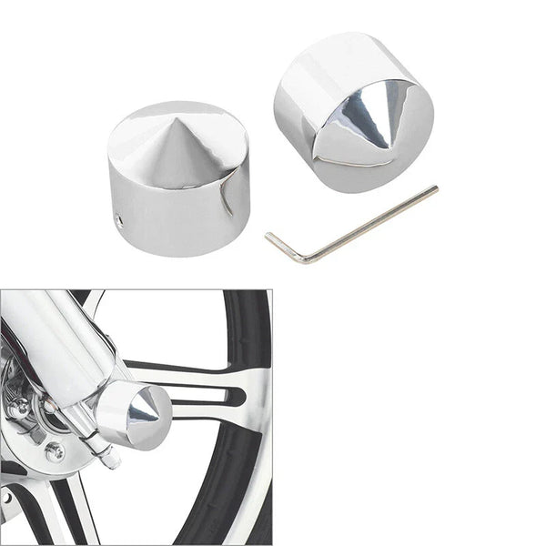Aluminum Front Axle Nut Cover Bolt Fit For Harley Touring Sportster Softail Dyna