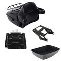 King Trunk Backrest Pad Plate Mount Rack Fit For Harley Touring Road King 14-26