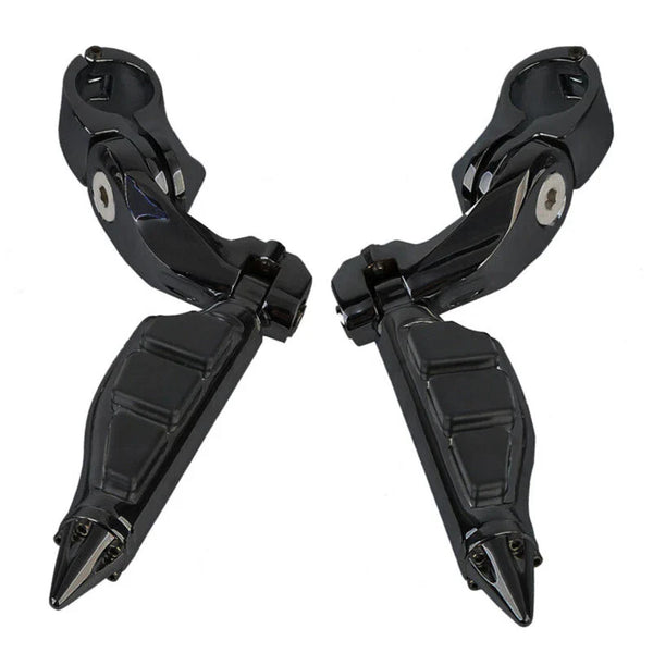 1.25'' Highway Footpegs Short Angled Mount Fit For Harley Touring Dyna Softail