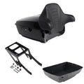King Trunk Backrest Pad Mount Rack Fit For Harley Heritage Classic 18-2026 Black