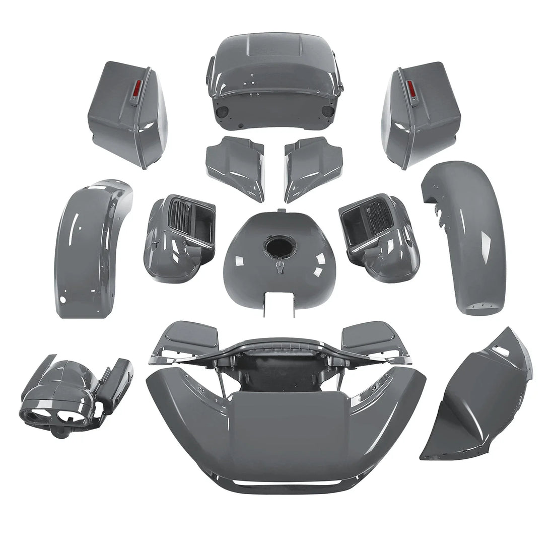 Fairing Body Kit Fit For Harley Road Glide Limited 2015-2024 2023 Gunship Gray