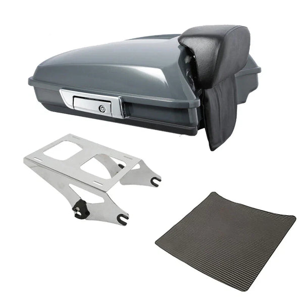 Razor Trunk Backrest Mount Fit For Harley Touring Road Glide 14-26 Gunship Gray