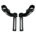 1 1/4" Black Footrest Foot Footpeg Short Angled Mount Fit For Harley Road Glide