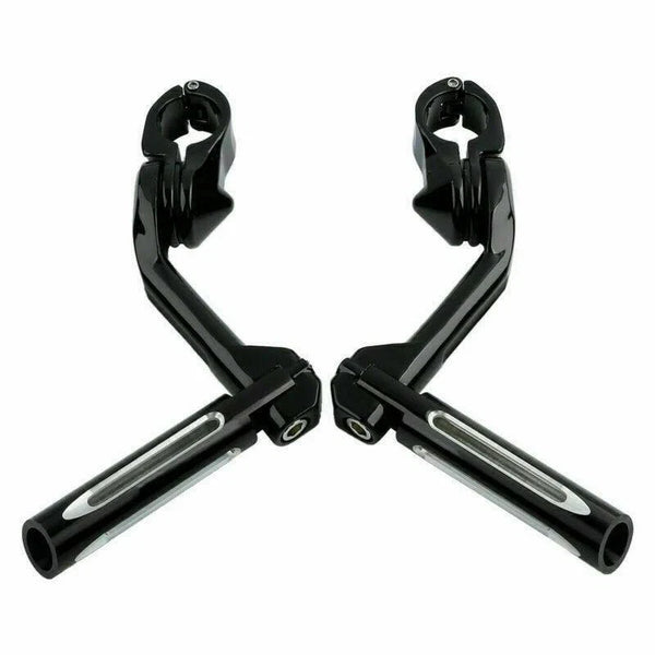 1.25'' Adjustable Highway Footrest Pegs Long Angled Mount Fit For Harley Touring