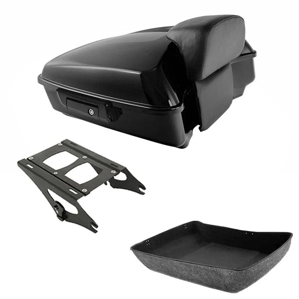 Chopped Trunk Backrest Mount Rack Fit For Harley Touring Cvo Road Glide 14-2026