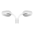 Satin Chrome Large Rear-View Mirrors Fit For Harley Touring Street Glide Softail