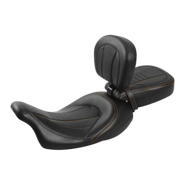 Low-Profile Driver & Passenger Seat & Rider Backrest Fit For Harley FLH/T 09-23