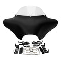 Matte Black Batwing Fairing Windshield Fit For Harley Softail Slim Fls Road King