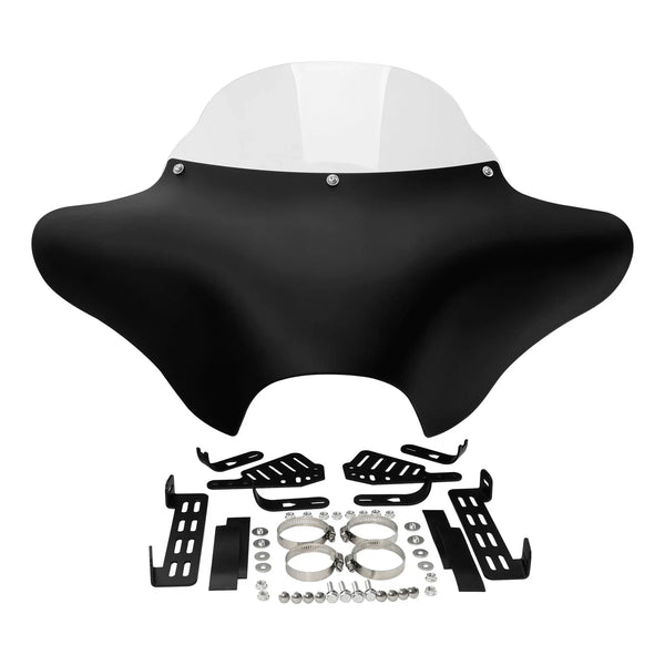 Matte Black Batwing Fairing Windshield Fit For Harley Softail Slim Fls Road King