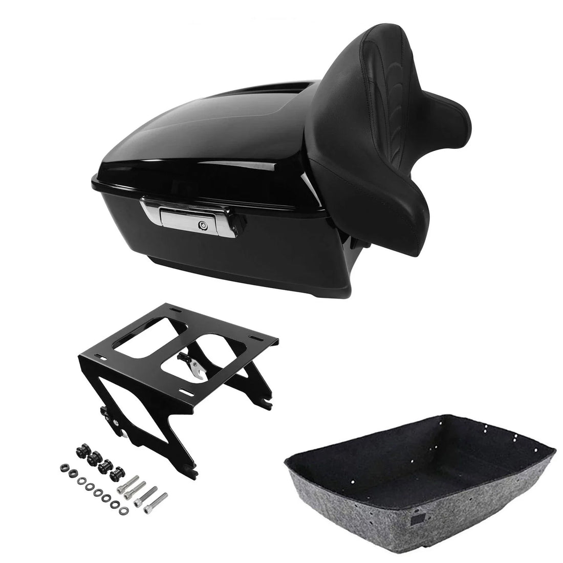 King Trunk Luggage Backrest Mount Rack Fit For Harley Street Bob Fxbbs 2018-2026