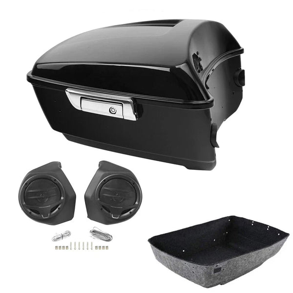 Black King Trunk w/ Speakers Pods Fit For Harley Touring Electra Glide 2014-2026