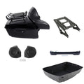 King Trunk Mount Rack Light Speaker Fit For Harley Touring Cvo Road Glide 14-26