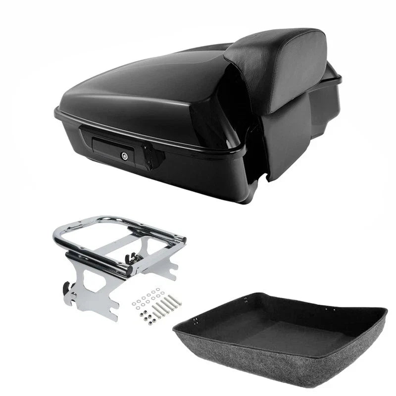 Chopped Trunk Luggage Backrest Mount Rack Fit For Harley Electra Glide 1997-2008