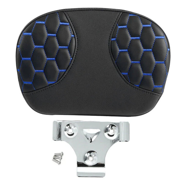 Passenger Sissy Bar Backrest Pad Fit For Harley Touring Street Glide Fat Bob