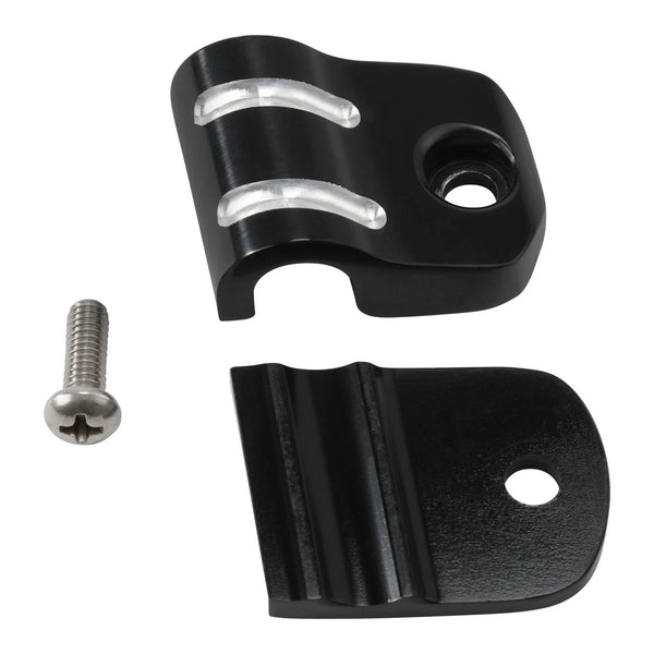 Black Aluminum Clutch Cable Clip Fit For Harley Fat Boy Deluxe Slim 2000-2017 17