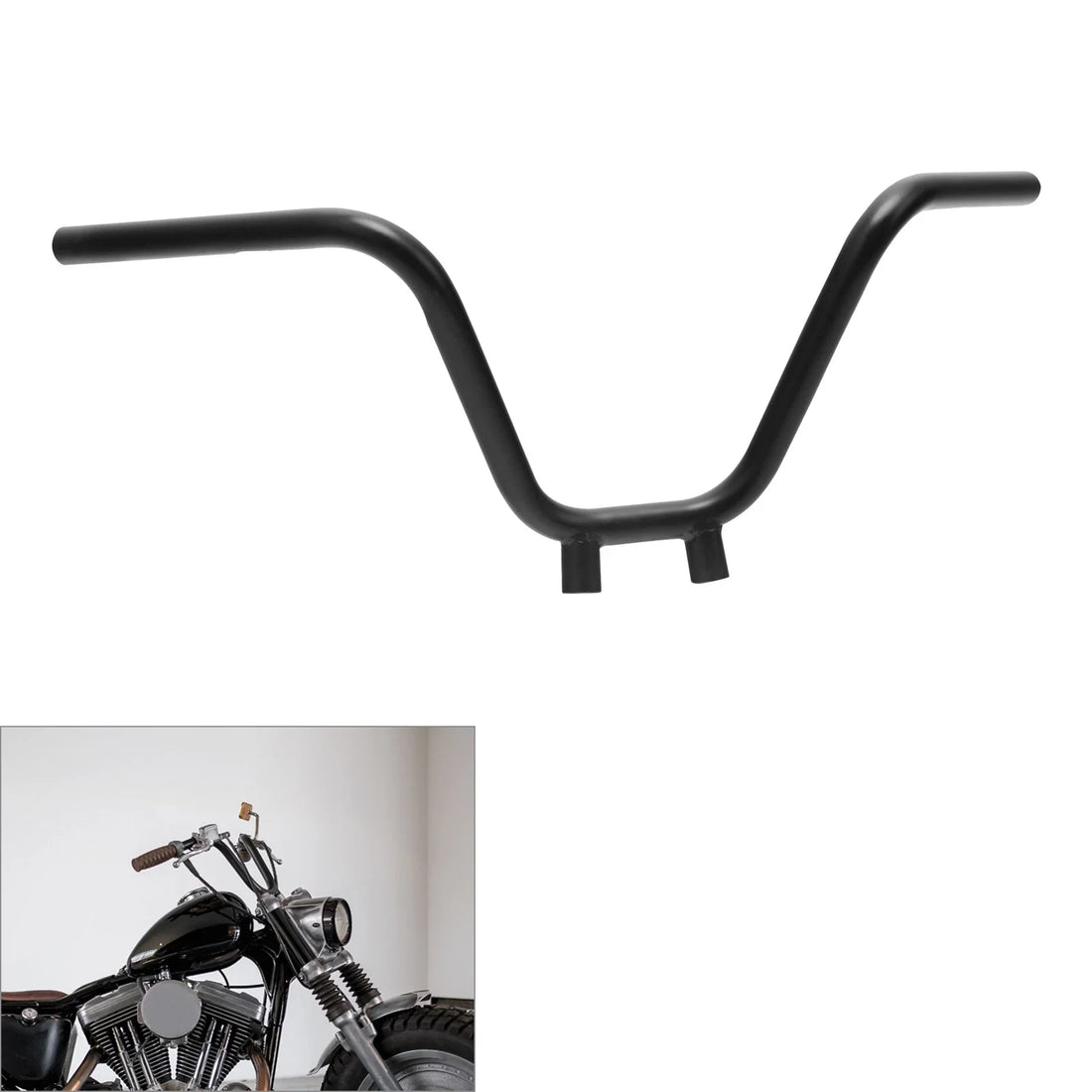 Matte 10" Rise Ape Hanger Handlebar Fit For Harley Softail Dyna Sportster Custom