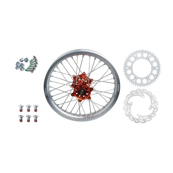 Tusk 19313301388e87-6c237b Impact Complete Rear Wheel Package 18x2.15 Silver