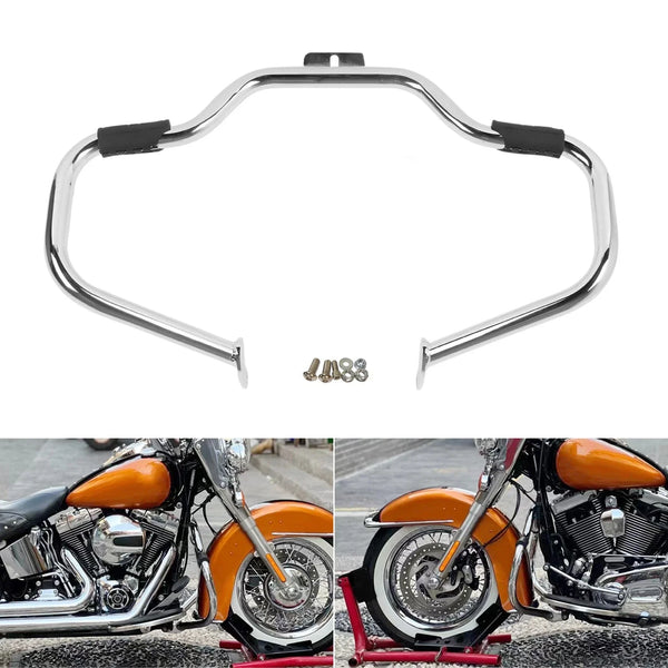 Chrome Engine Guard Bar Fit For Harley Heritage Softail Classic Flstc 2000-2017
