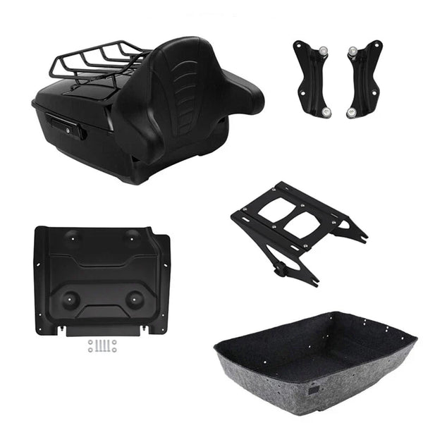 King Trunk Backrest Mount Plate Docking Kit Fit For Harley Touring Flhr 2014-26