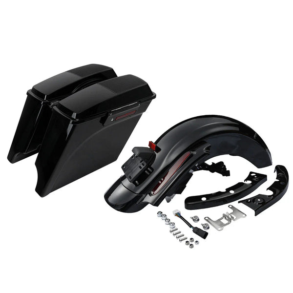 5" Stretched Saddlebags Speaker Lid & Rear Fender Fit For Harley Touring 09-2013