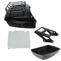 Black King Trunk Luggage Rack Plate Mount Fit For Harley Electra Glide 2014-2026