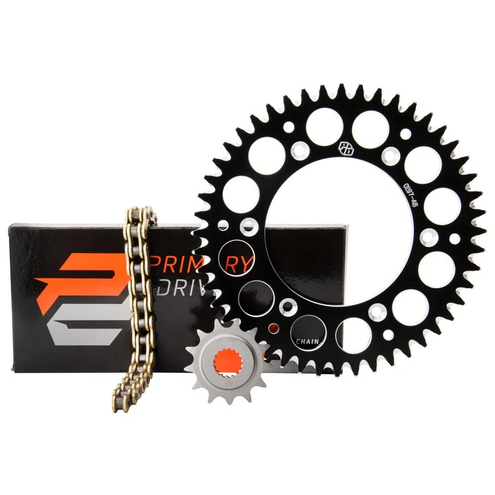 Primary Drive 1021390215 Chain and Sprocket Kit - Aluminum Rear/Gold X-Ring