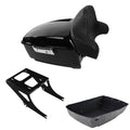 King Trunk Luggage Mount Rack Backrest Pad Fit For Harley Fat Boy Flstf 08-2017