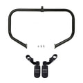 Black Highway Engine Guard Crash Bar Footpegs Fit For Harley Street Glide 09-24