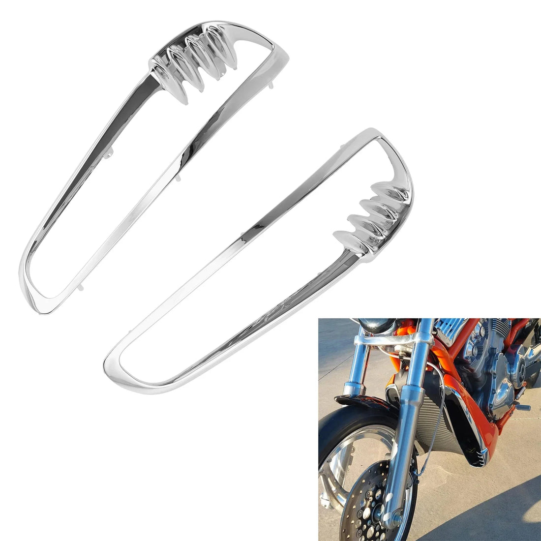 Chrome Radiator Trim Bezels Fit For Harley V-Rod Vrsc Vrscdx 2001-2010 09 08 07