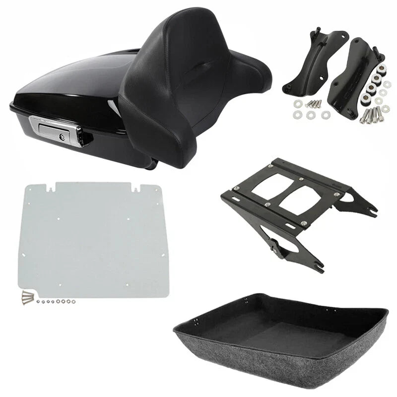 Chopped Trunk Pad Mount Plate Docking Fit For Harley Road Street Glide 2014-2026