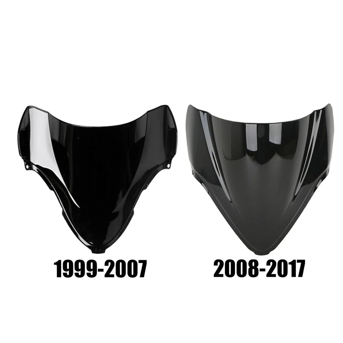 Motor Black Dual Bubble Windshield Fit For Suzuki GSX1300R Hayabusa 99-07 08-20