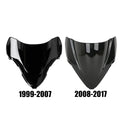Motor Black Dual Bubble Windshield Fit For Suzuki GSX1300R Hayabusa 99-07 08-20