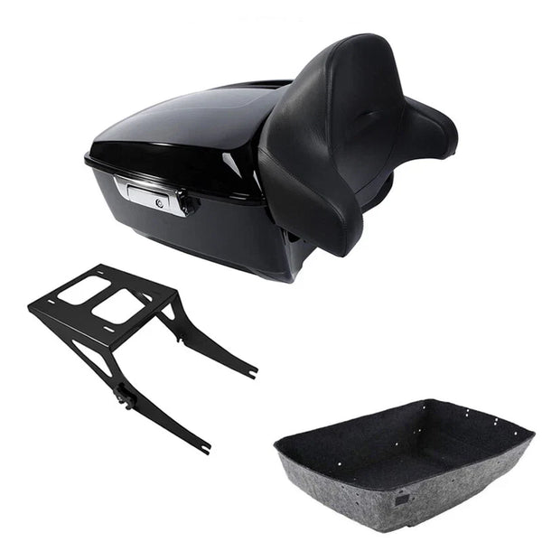 King Trunk Mount Rack Backrest Fit For Harley Fat Boy 2008-2017 15