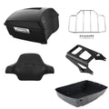 Matte Black King Trunk Luggage Pad Mounting Rack Fit For Harley Touring 2009-13