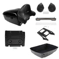 King Trunk Luggage Backrest Mount Speakers Plate Fit For Harley Touring 2014-26
