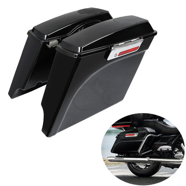 5" Extended Saddlebag+Speaker Lids For Harley Touring Electra Street Glide 93-13