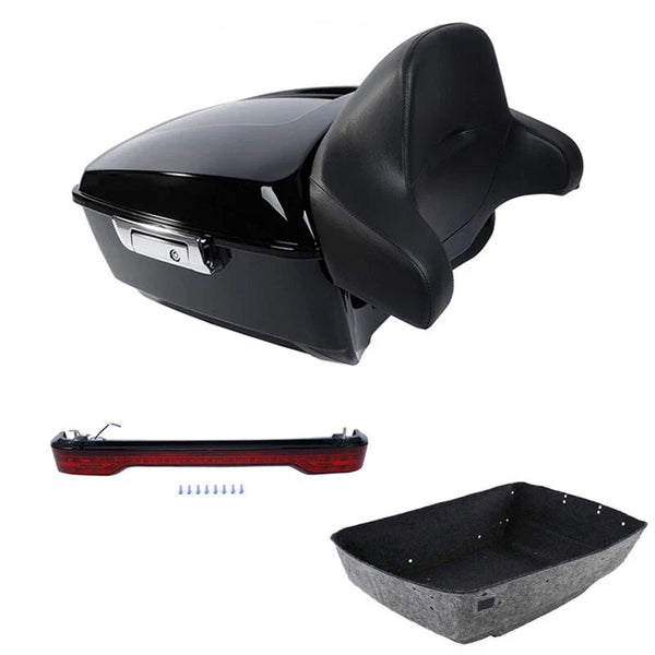 King Trunk Backrest LED Tail Light Fit For Harley Electra Road Glide 2014-2026