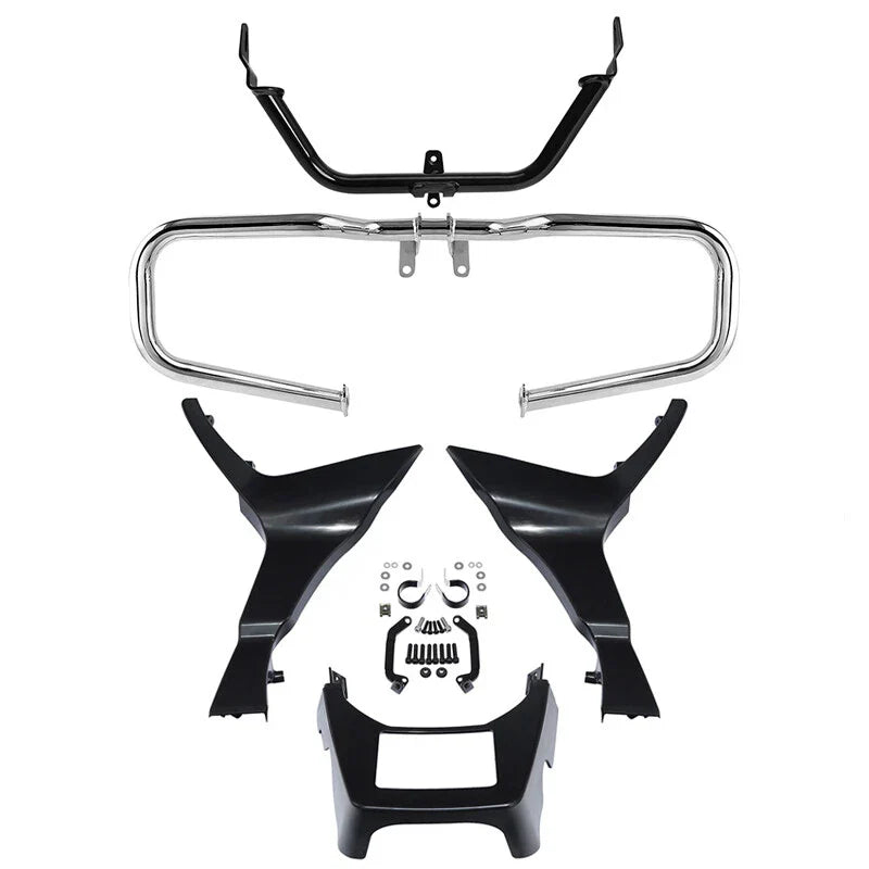 Chopped Engine Guard Fairings Chin Spoilers Fit For Harley Road Glide 2017-2024