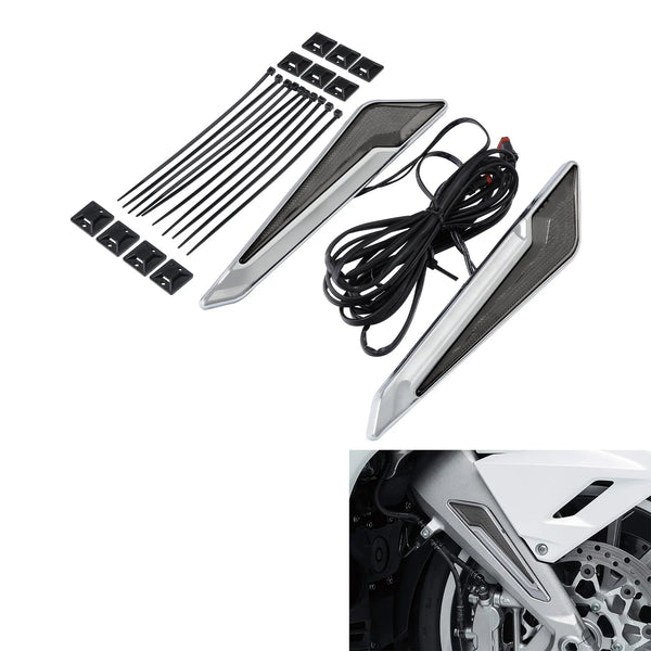 Chrome LED Fork Marker Lights Fit For Honda Goldwing GL1800 2018-2025