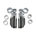 22mm 25mm 32mm 35mm Chrome Adjustable Footpegs Clamps Fit For Harley Road Glide