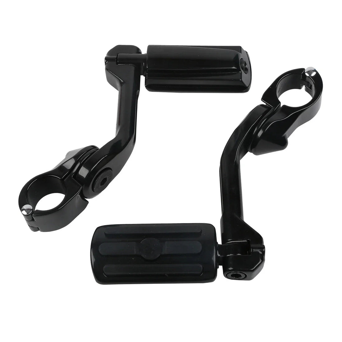 1.25" Adjustable Highway Long Angled Foot Pegs Mount Fit For Harley Road Glide