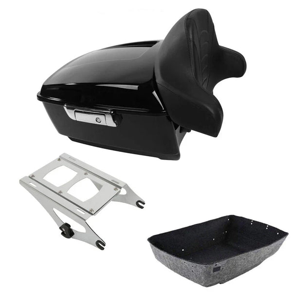 King Trunk Backrest Chrome Mount Fit For Harley Touring Road King Glide 14-2026