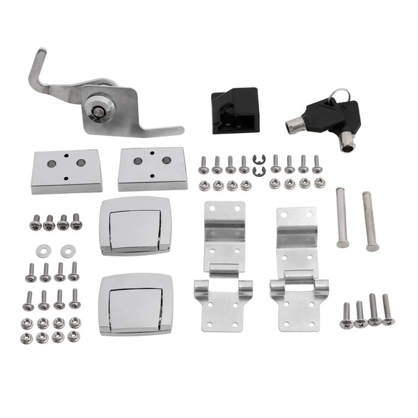 Trunk Latches Hinges Lock Kit Fit For Harley Touring Road King Glide 88-13